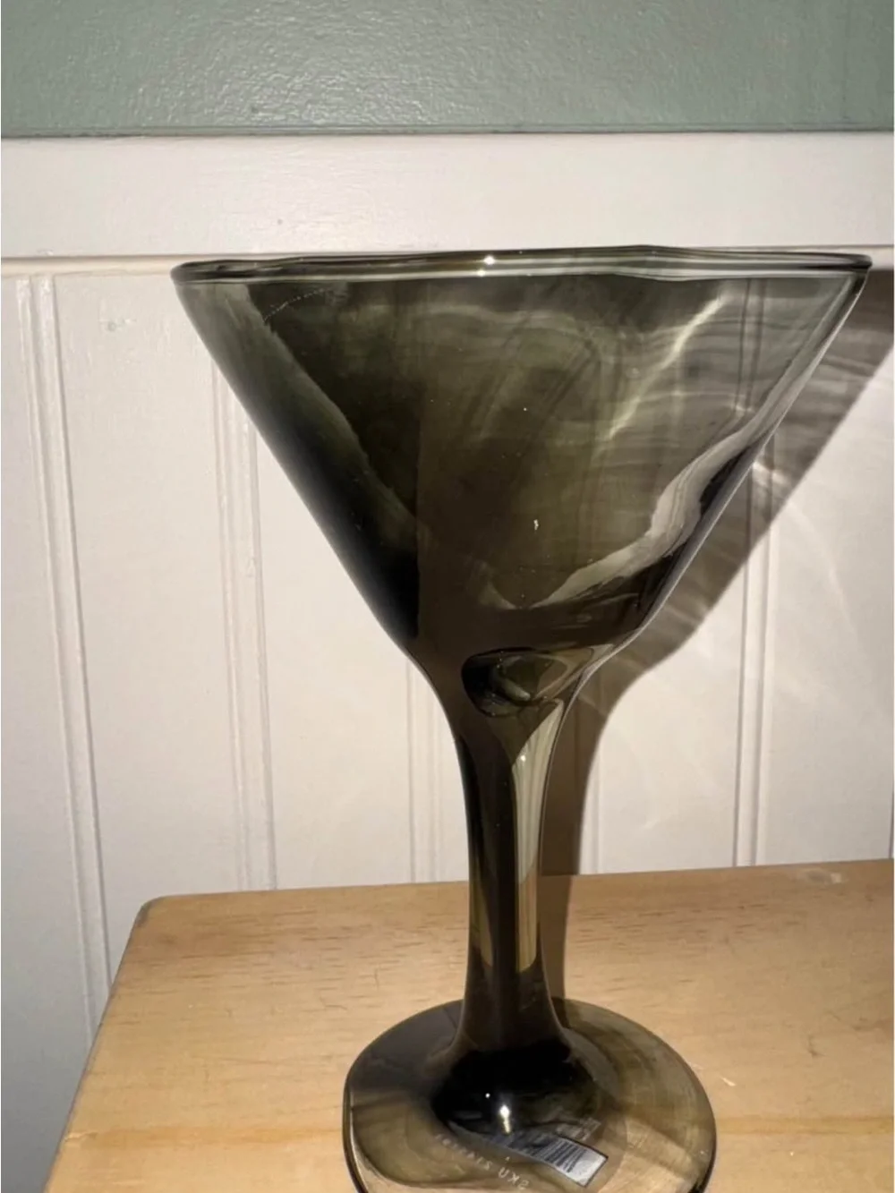 Pier 1 Smoke Gray Martini Glasses